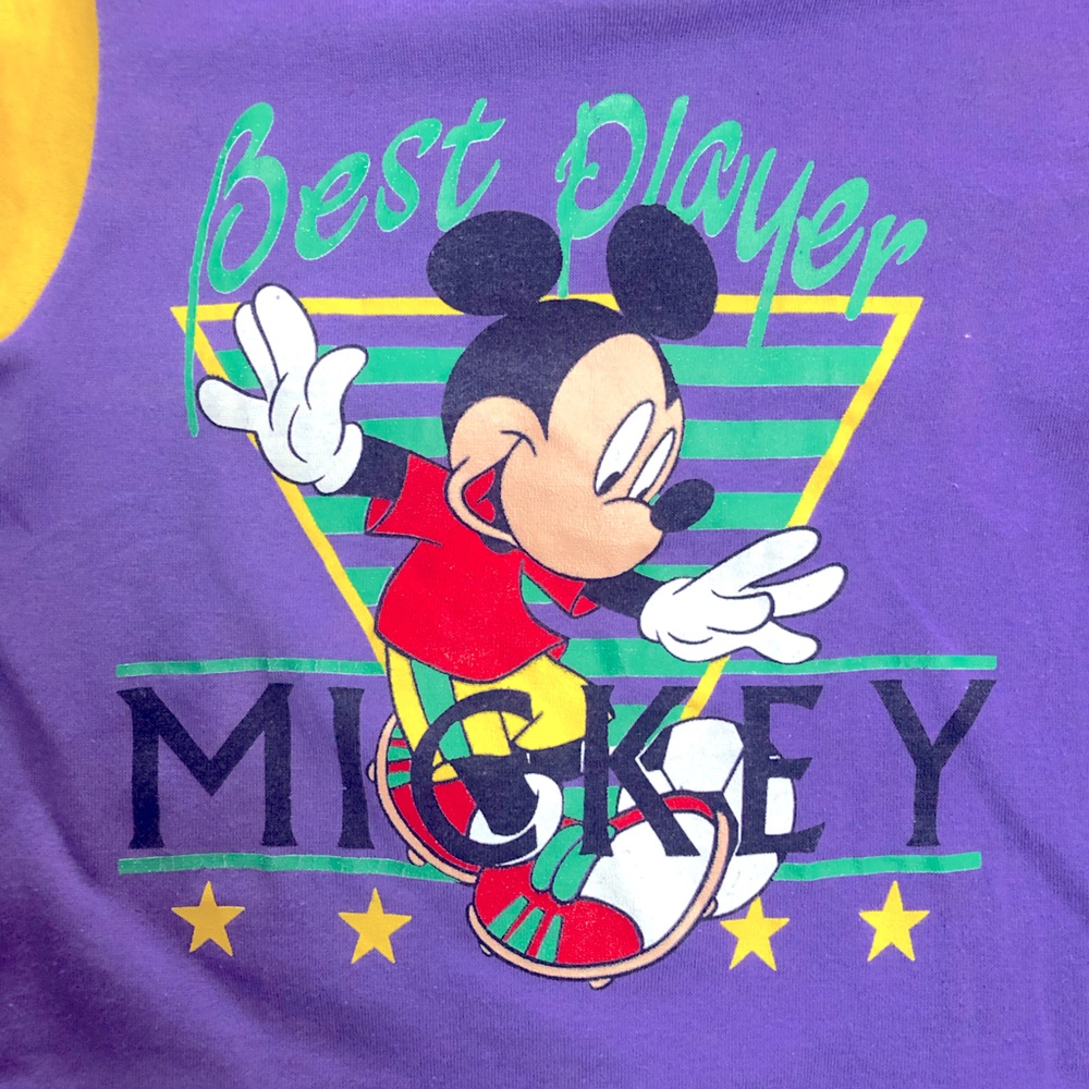 Vintage Disney Mickey Mouse “Best Player” Soccer Graphic Tee, Kid’s 3T